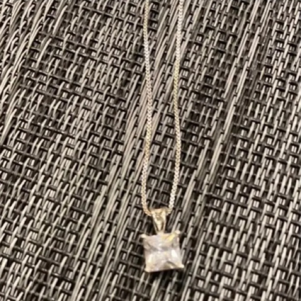 Vintage Necklace with Clear Crystal